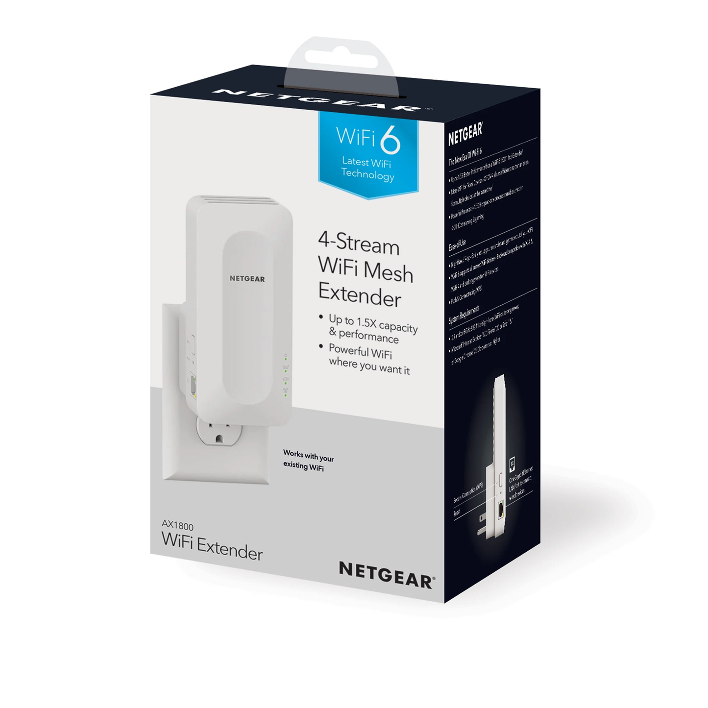 '- AX1800 Wifi 6 Mesh Range Extender and Signal Booster, Wall-Plug, 1.8Gbps (EAX14) image 4
