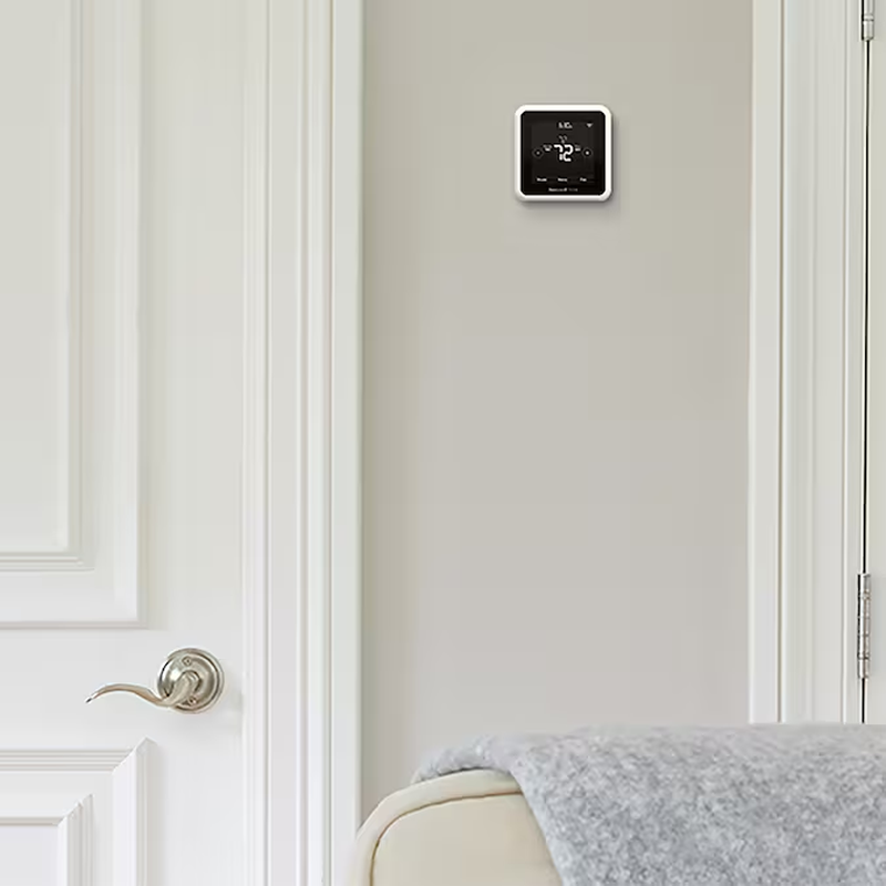 Black/White Smart Thermostat with Wi-Fi Compatibility image 8
