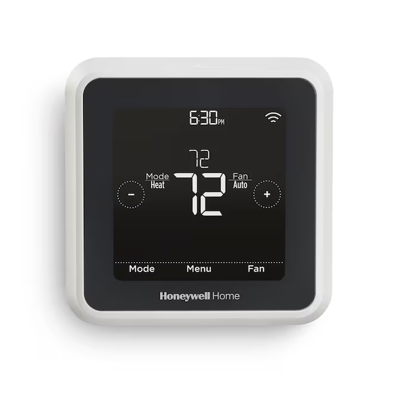Black/White Smart Thermostat with Wi-Fi Compatibility image 1