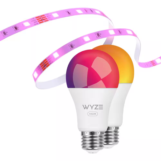 Lighting Kit 16.4 Ft. Smart Plug-In Color-Changing LED Strip Light and 2 A19 Color Smart Light Bulbs image 0