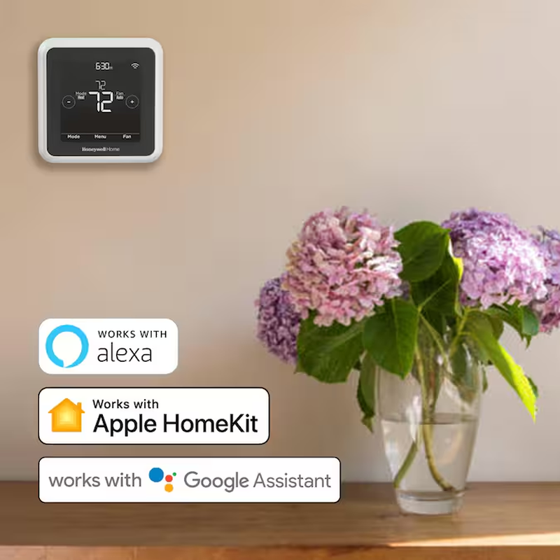 Black/White Smart Thermostat with Wi-Fi Compatibility image 10