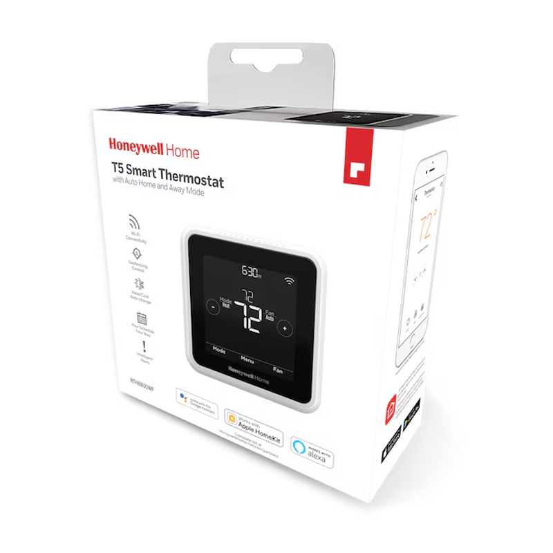 Black/White Smart Thermostat with Wi-Fi Compatibility image 3