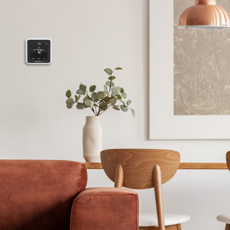 Black/White Smart Thermostat with Wi-Fi Compatibility image 2