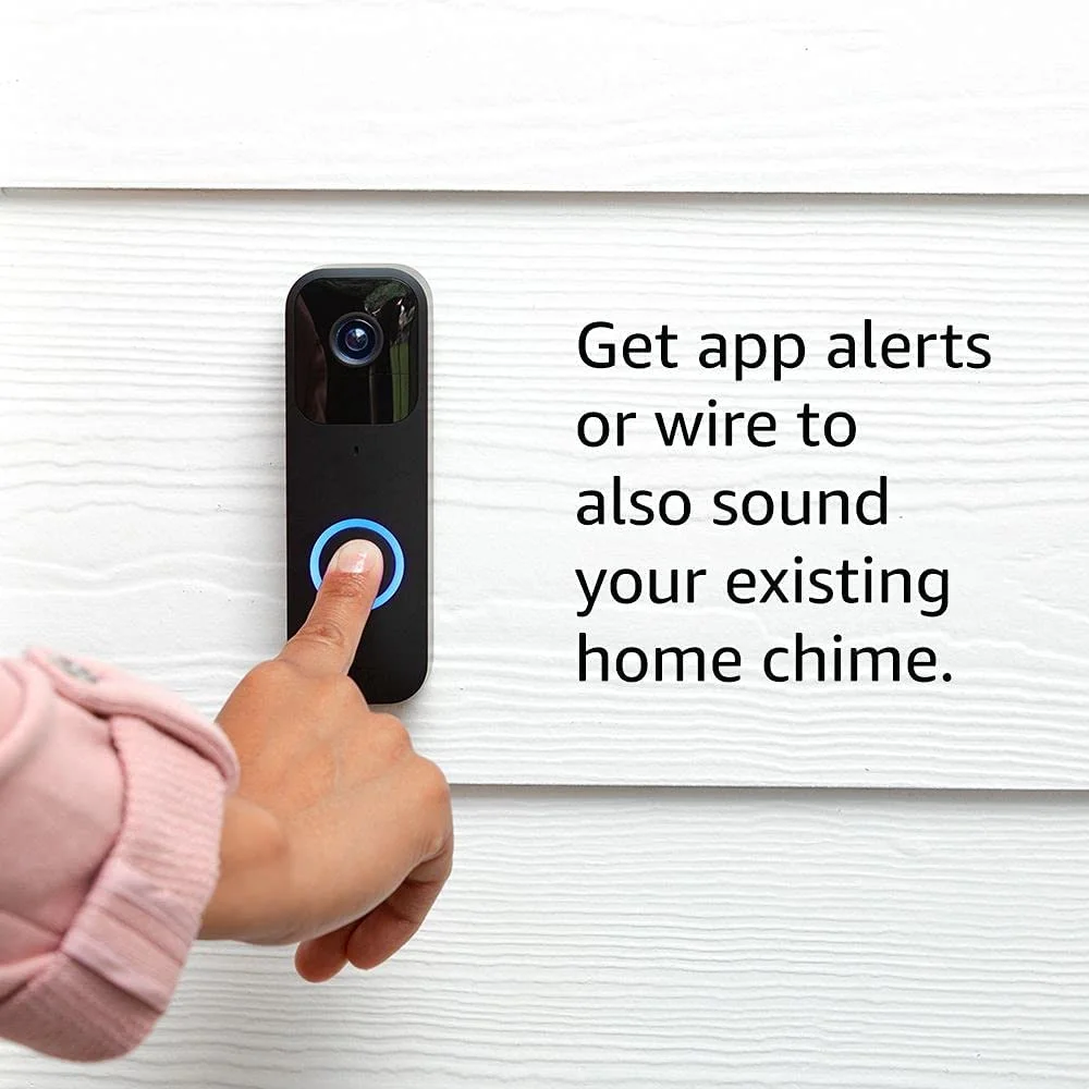 Blink Video Doorbell | Two-Way Audio, HD Video, Motion and Chime App Alerts and Alexa Enabled Wired or Wire-Free (Black) image 4