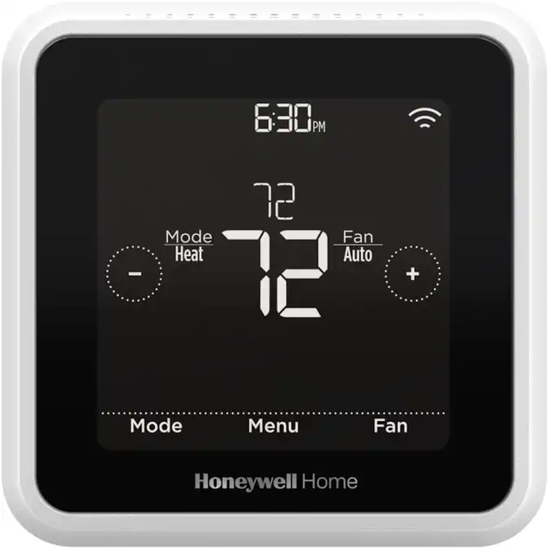 Black/White Smart Thermostat with Wi-Fi Compatibility image 0