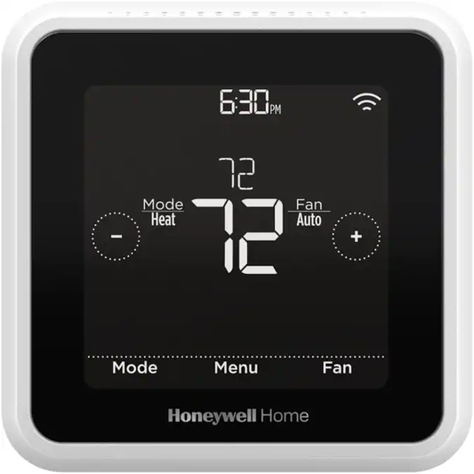 Black/White Smart Thermostat with Wi-Fi Compatibility image 0