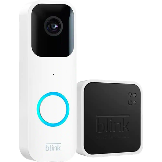 Video Doorbell plus Sync Module 2 - Battery or Wired - Smart Wi-Fi HD Video Doorbell Camera System in White image 0