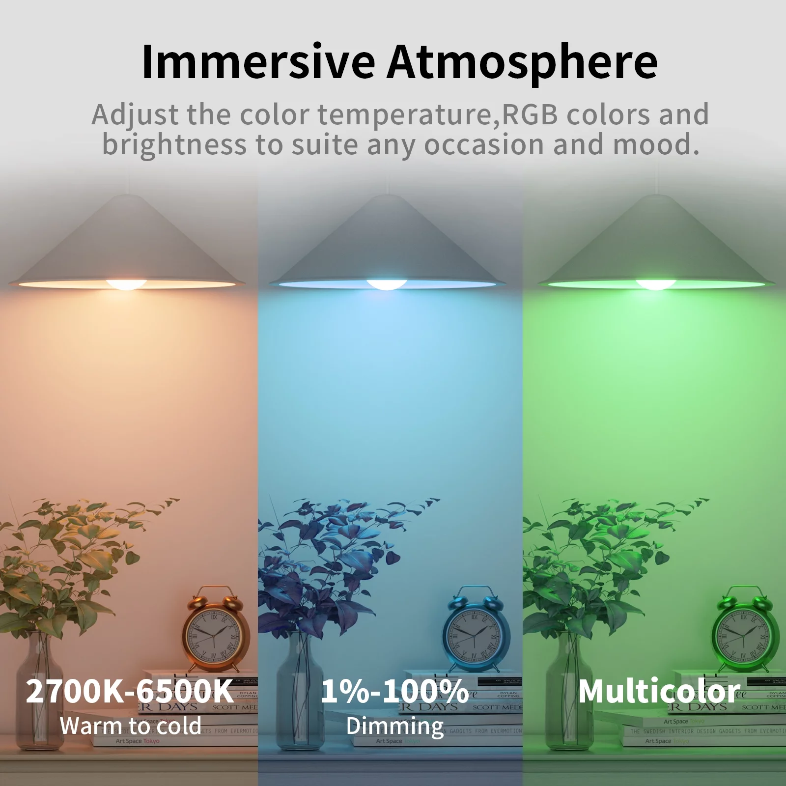 12 Pack  Wifi Smart Led Light Bulb,Dimmable RGB Color Changing Smart App Control (2.4Ghz Only), A19 E26 9W (60W Equivalent) 800 Lumen image 1