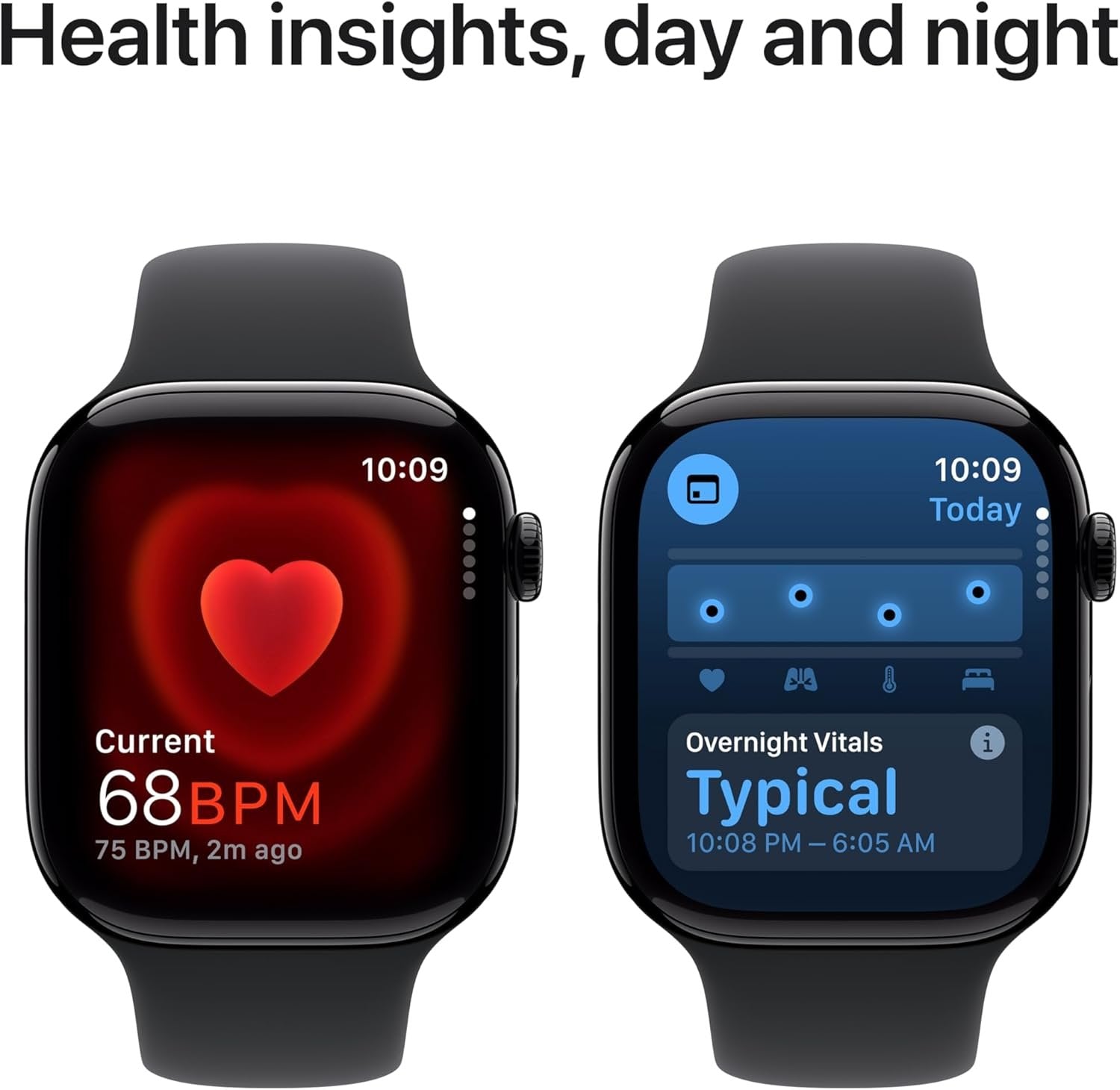 Watch Series 10 [GPS 46Mm Case] Smartwatch with Jet Black Aluminium Case with Black Sport Band - M/L. Fitness Tracker, ECG App, Always-On Retina Display, Water Resistant image 5