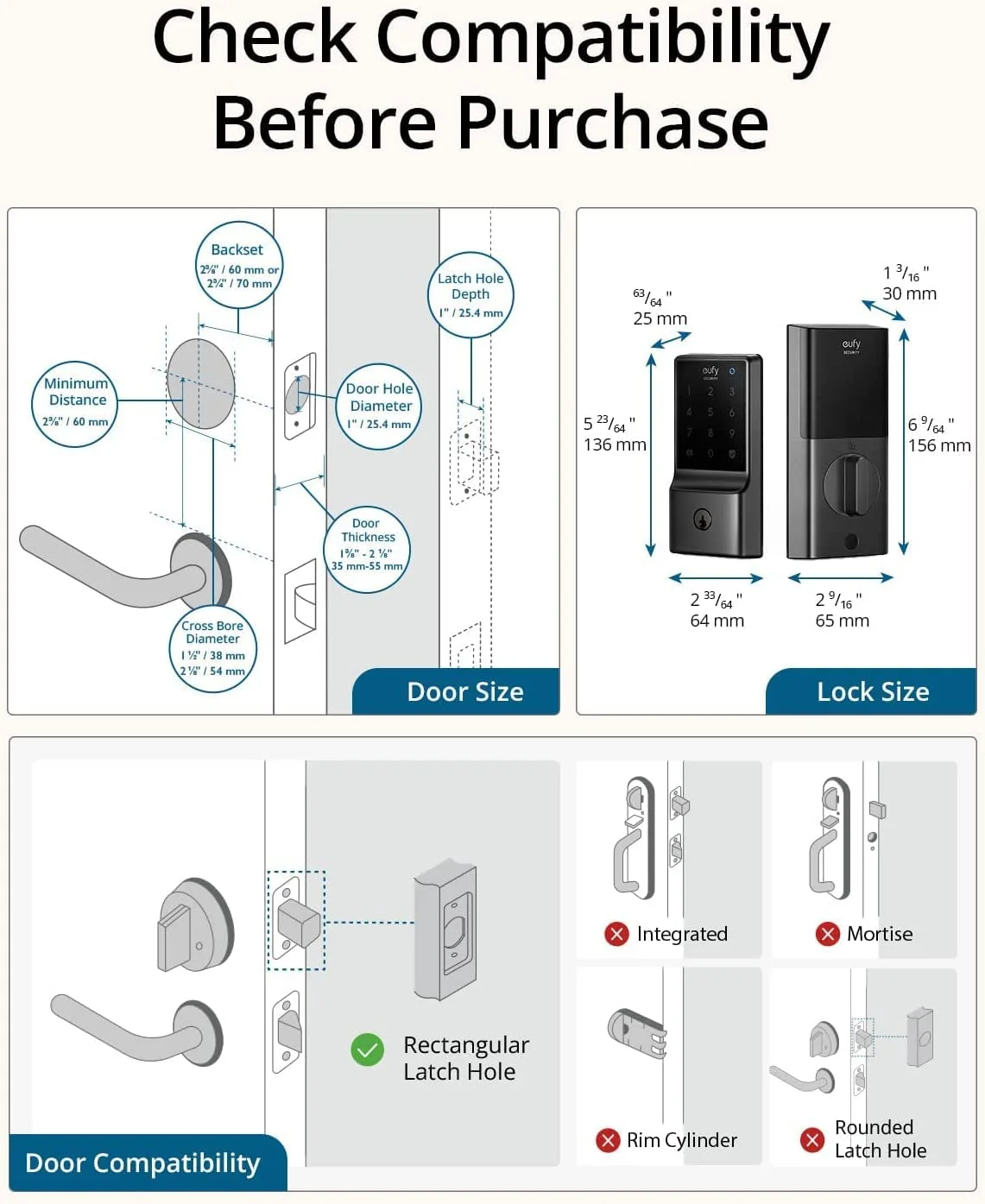 Anker  Security C210(E110) Smart Lock, 5-In-1 Keyless Entry Door Lock, Built-In Wifi Deadbolt, Smart Door Lock, Touchscreen Keypad image 6