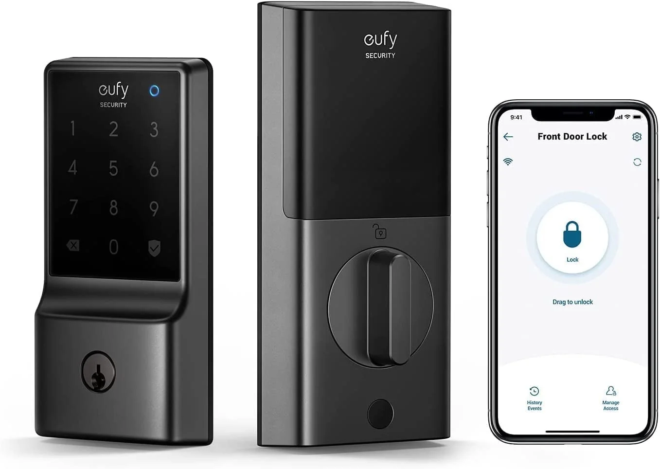 Anker  Security C210(E110) Smart Lock, 5-In-1 Keyless Entry Door Lock, Built-In Wifi Deadbolt, Smart Door Lock, Touchscreen Keypad image 0