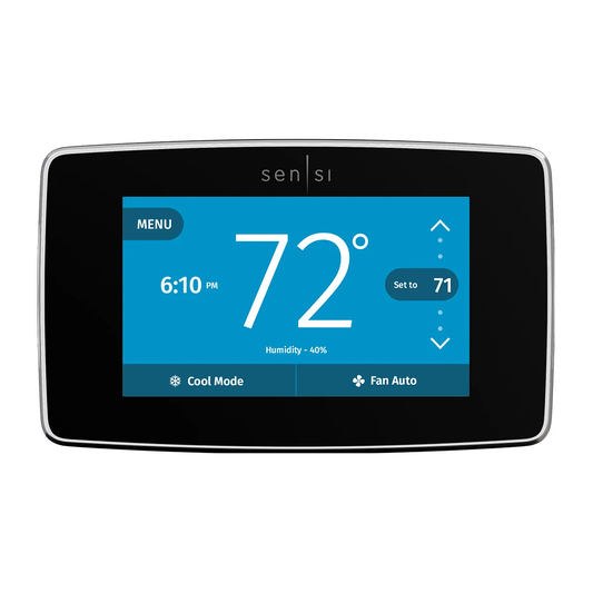 Sensi Touch Smart Programmable Wi-Fi Thermostat, C-Wire Required-Black image 0